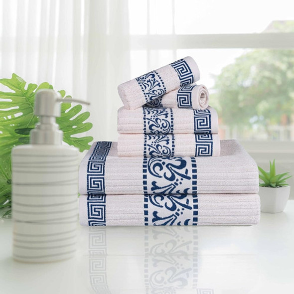 Superior Juego De Toallas Decorativas De 6 Piezas De Patrón 1
