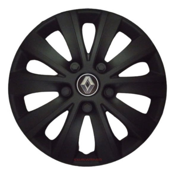 Taza Deportiva  Negro Mate Rodado 15 Renault Kangoo-sandero- 0