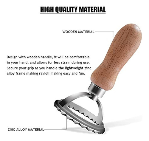 Cortador De Ravioles De Acero Inoxidable Con Mango 1