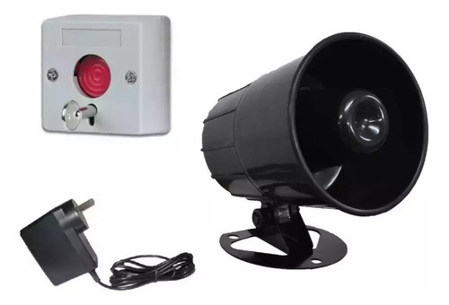 Alarma Sirena Boton De Panico Pulsador Antipanico De Interior 0