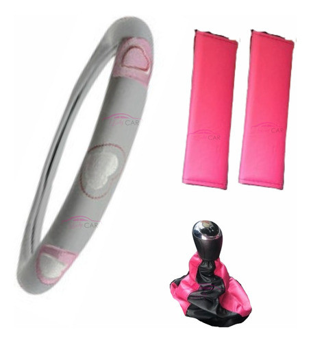 Cubre Volante Love+ Accesorios Rosa Para Peugeot 206/207 0