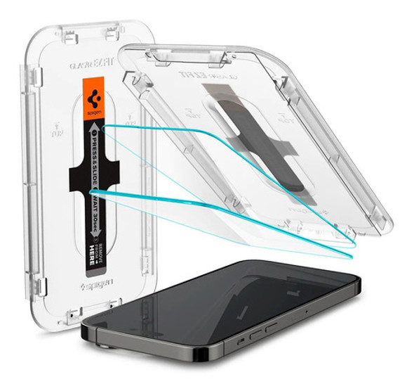 Vidrio Templado Spigen Para iPhone 14 14 Pro Ez Fit  X 2 1 Vidrio Templado Spigen Para iPhone 14 14 Pro Ez Fit  X 2 1