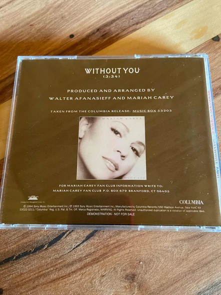 Mariah Carey – Without You (U.S. Promo CD Single, Used)