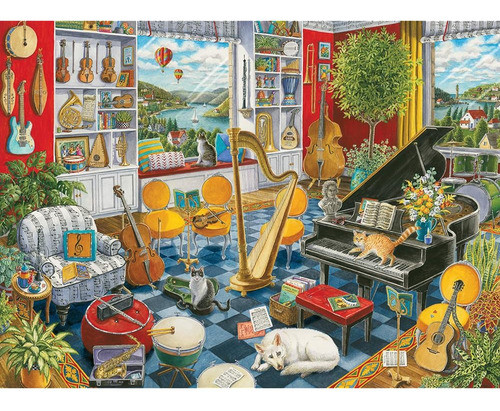 Ravensburger The Music Room 500 Piece Jigsaw Puzzle Para Adu 0