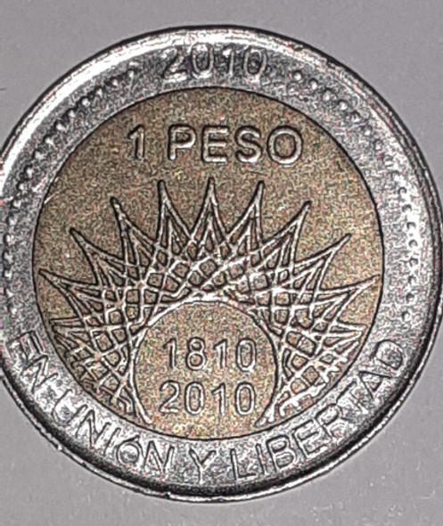 Moneda De $1 Argentina Del Año 2010 B.c. Revolución De Mayo 0 Moneda De $1 Argentina Del Año 2010 B.c. Revolución De Mayo 0