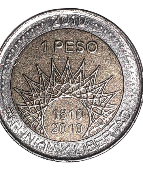 Moneda De $1 Argentina Del Año 2010 B.c. Revolución De Mayo 0 Moneda De $1 Argentina Del Año 2010 B.c. Revolución De Mayo 0
