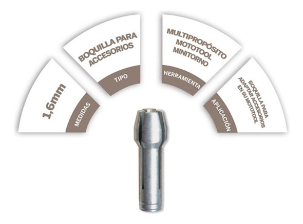Boquilla Minitorno Pinza Sujeción 1,6mm Dremel 482 0