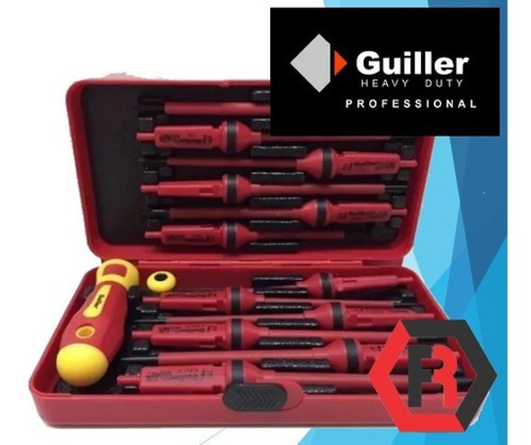 Juego Destornillador Electricista Aislado X 12 Piezs Guiller 0