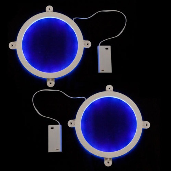 Golpe Redondo 6  Cornhole Luces Juego De 2 Brillante Grano B 1