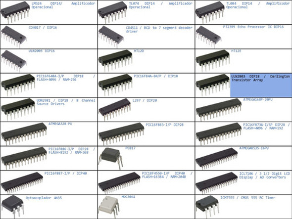 Pack 7x Uln2803 Dip18 Darlington Transistor Array Circuito-p 1 Pack 7x Uln2803 Dip18 Darlington Transistor Array Circuito-p 1