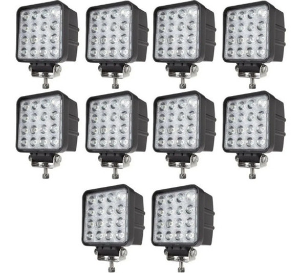 10 Faros Cuadrados 48w Auto Moto 4x4 Utv Cuatri 0 10 Faros Cuadrados 48w Auto Moto 4x4 Utv Cuatri 0
