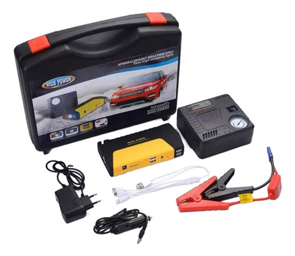 Arrancador Auto Moto Cargador Bateria Portatil + Compresor 0 Arrancador Auto Moto Cargador Bateria Portatil + Compresor 0