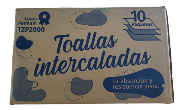 10 Toallas Papel Blancas Interc. Liviana Ldorada 20x24 1.9kg 0