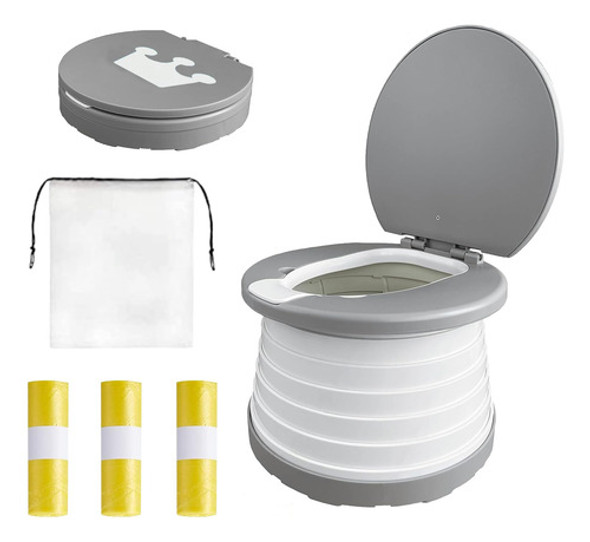 Inodoro Portail Plegable Para Niños+3bolsas Gris 0