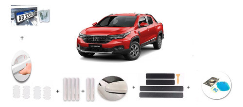 Combo De Accesorios De Protección Para  Fiat Strada 0