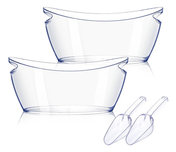 Cubo De Hielo Extra Grande Para Fiestas, 2 Piezas, 5,5 Litro 0