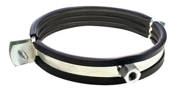 Paquete X10 Grampa Collar Suspendida De Metal Y Goma 40 Mm 0