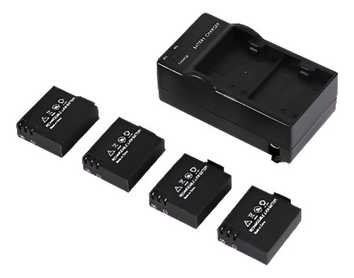 3.7v 900mah Li-ion Batería Dual Cargador Para Cámara De Depo 0