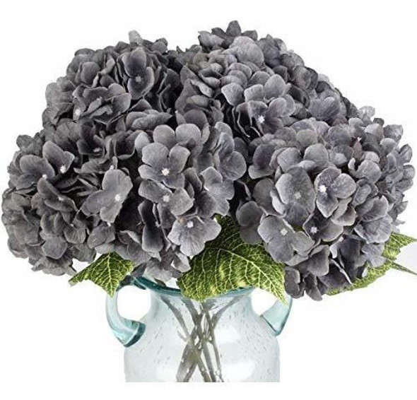 Hortensias Artificiales 1ramo -5flores-diam16cm.- Gris 0 Hortensias Artificiales 1ramo -5flores-diam16cm.- Gris 0