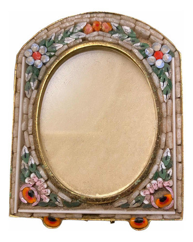 Porta Retratos Miniatura Micro Mosaico Italiano Veneciano 0
