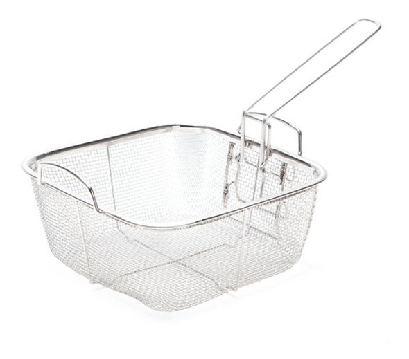 Canasto Freidor Cuadrado Con Mango Plegable Acero Inoxidable 0 Canasto Freidor Cuadrado Con Mango Plegable Acero Inoxidable 0