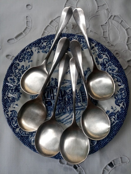 Antiguas Cucharas De Helado Plata Lappas Modelo Colbert 1