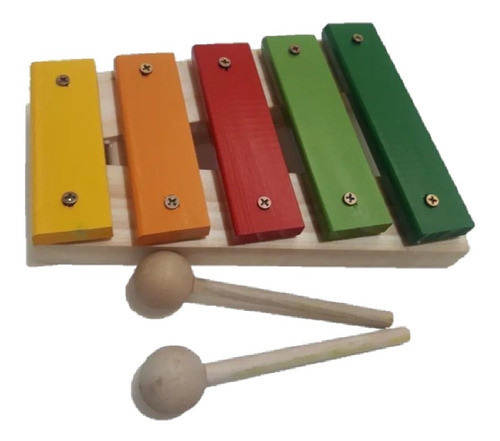 Xilofon Chico Madera Instrumentos Colores Vivos 0