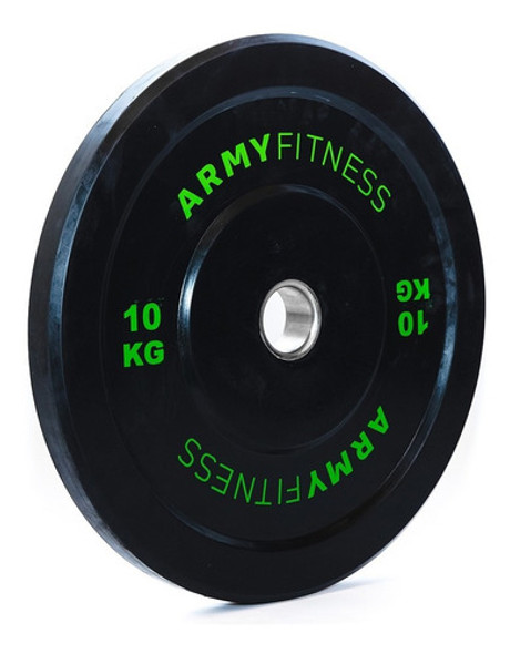 Army Disco Olímpico Negro 10 Kg Bumper Goma 0