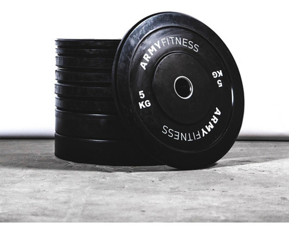 Army Disco Olímpico Negro 10 Kg Bumper Goma 1