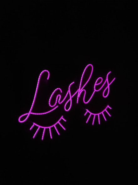 Cartel Neon Led Lashes Pestañas 1 Cartel Neon Led Lashes Pestañas 1