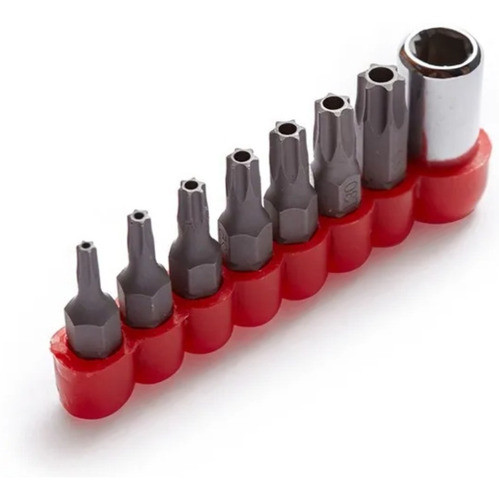 Juego 7 Punta Tamper Torx Destornillador Encastre 1/4 Bremen 0