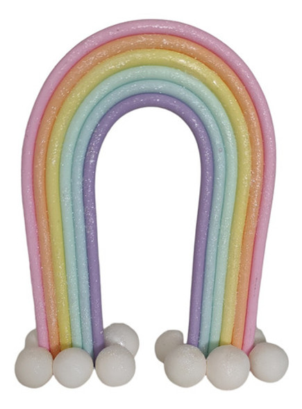 Arcoiris Porcelana Fria Adorno De Torta 0