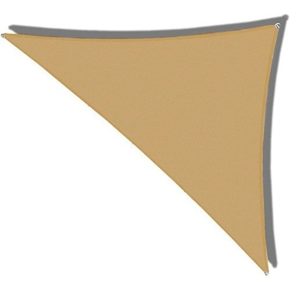 Media Sombra Triángulo Toldo Vela Decorativa Beige - 3m X 4m 0 Media Sombra Triángulo Toldo Vela Decorativa Beige - 3m X 4m 0
