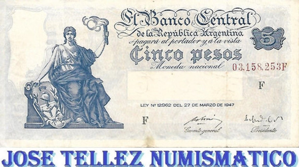 Bottero 1859 $ 5 Serie Del Progreso Serie F Mb  Palermo 0 Bottero 1859 $ 5 Serie Del Progreso Serie F Mb  Palermo 0