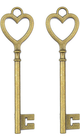 Llaves Bronce Antiguo Forma Corazon Pack 30 0 Llaves Bronce Antiguo Forma Corazon Pack 30 0