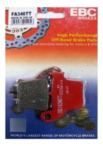 Pastilla Freno Trasero Ebc Honda Crf 250 / 450 02-19 Fa346tt 0