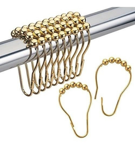 Ganchos Cortina De Baño X12u. /inox,/ Color Oro 0