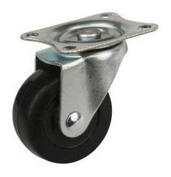 Set De 4 Ruedas Con Base Giratoria 75mm Código Rl75 0