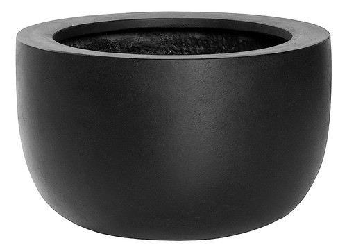 Maceta Elegante Cuenco Redondo Negro 8  H X 13  W 0