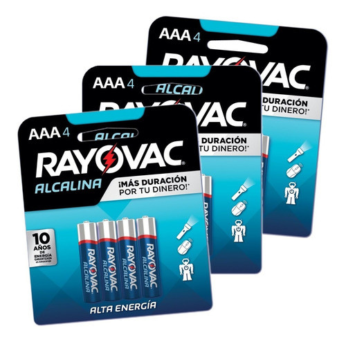 Pilas Alcalinas Aaa Rayovac Pack 12 Pilas Ideal Hoteles 0