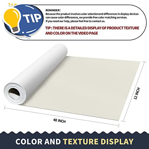 Parche De Cuero Para Muebles 30cm X122cm Blanca 1