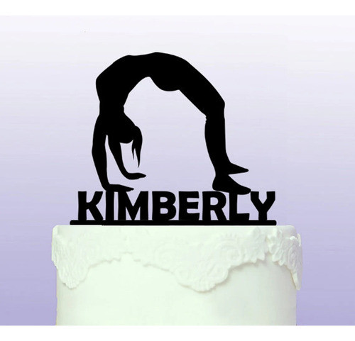 Cake Topper Adorno Torta - Chica Gimnasta Personalizado 0