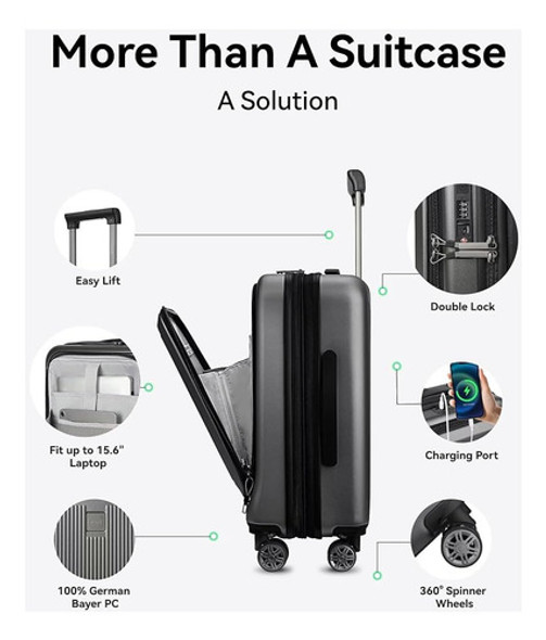 Luggex Equipaje De Mano 22x14x9 Aprobado Por La Aerolínea, M 1