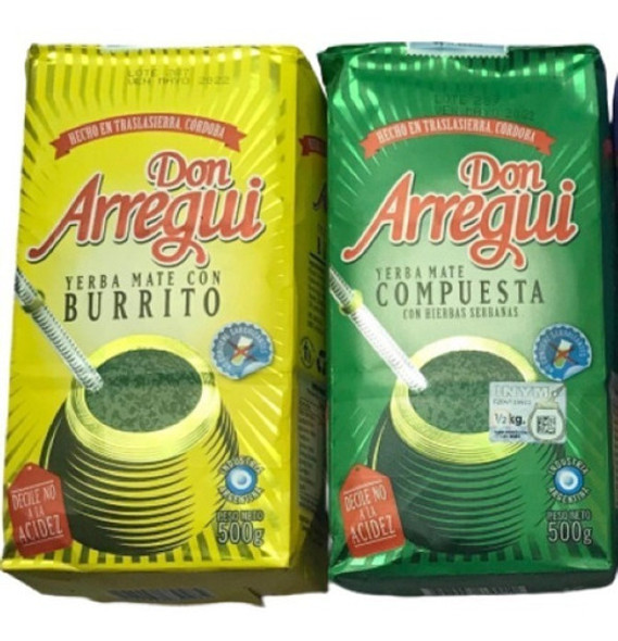 Yerbas Mate Don Arregui Pack X6u Sabores A Elección Recoleta 1 Yerbas Mate Don Arregui Pack X6u Sabores A Elección Recoleta 1