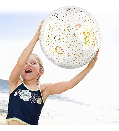 Futureplusx Pelotas De Playa Con Purpurina De 16 1