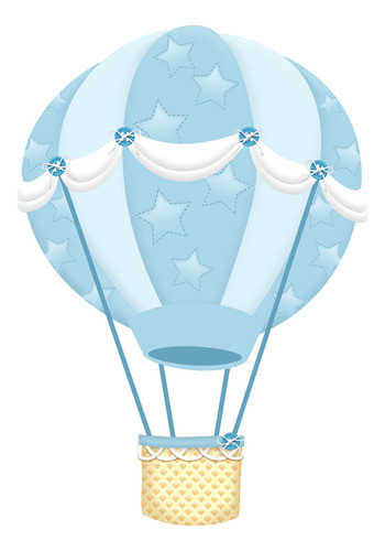 Osito Globo Aerostatico Celeste Imagenes Elementos Papeles 1