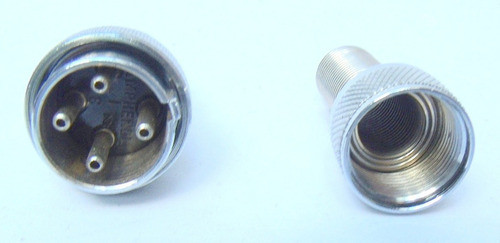 Conectores Amphenol Usa Metalicos A Rosca Cromados 4 Vias 1