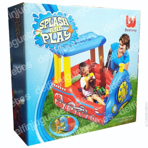 Pelotero Inflable Locomotora + 50 Pelotas 1