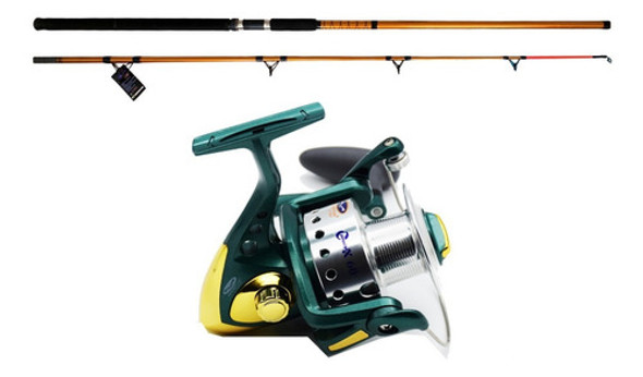 Combo Pesca Variada Mar -costa- Caña 3.60mt+reel Mystix 10bb 0