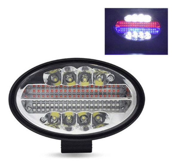 Faro Led Ovalado Blanco Rojo Azul Estrobo Flash Baliza Avip 0